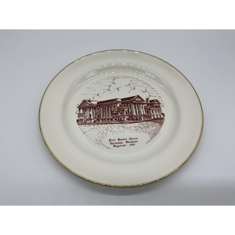 Vintage First Baptist Church Chickasha OK Sunday School Plate WW Art Studios